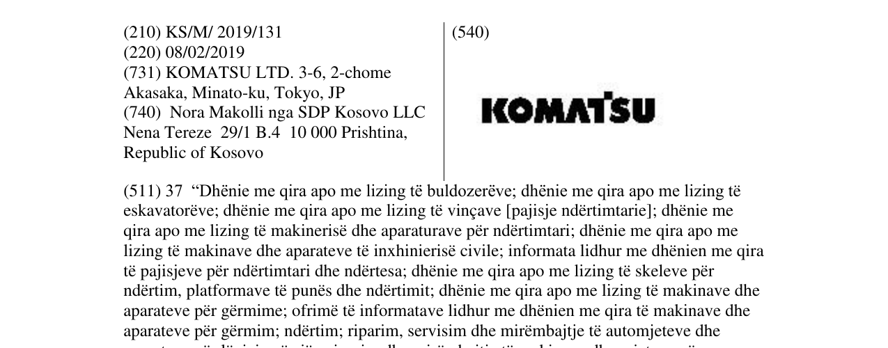 Zëri i markës Markë figurative në buletin