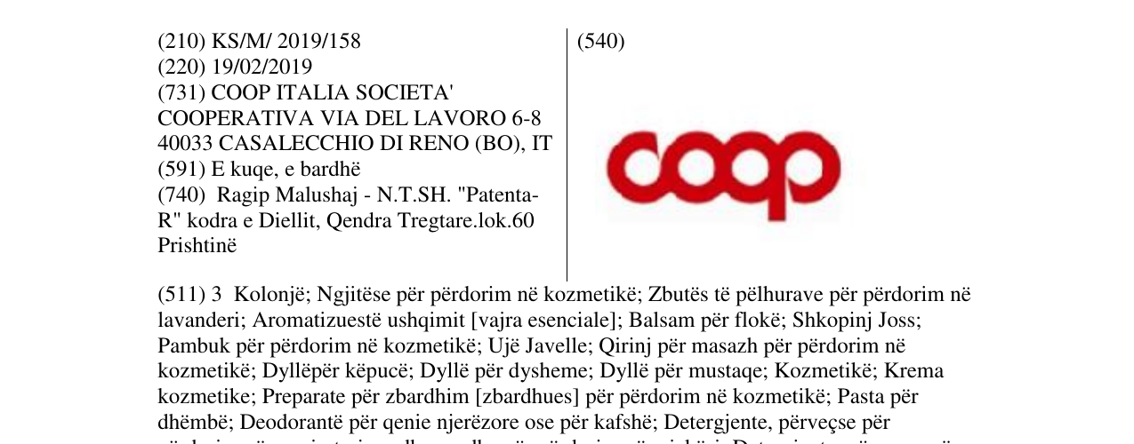 Zëri i markës coop në buletin