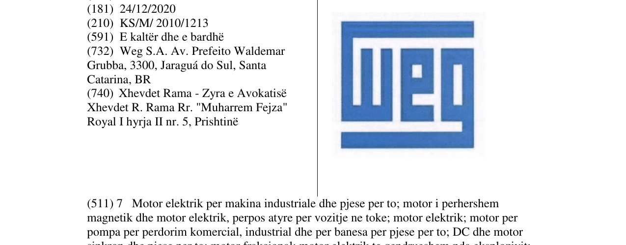 Zëri i markës WEG në buletin