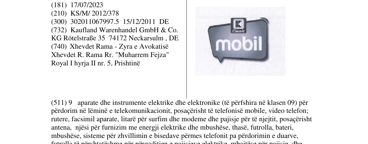 Zëri i markës Classic mobil në buletin