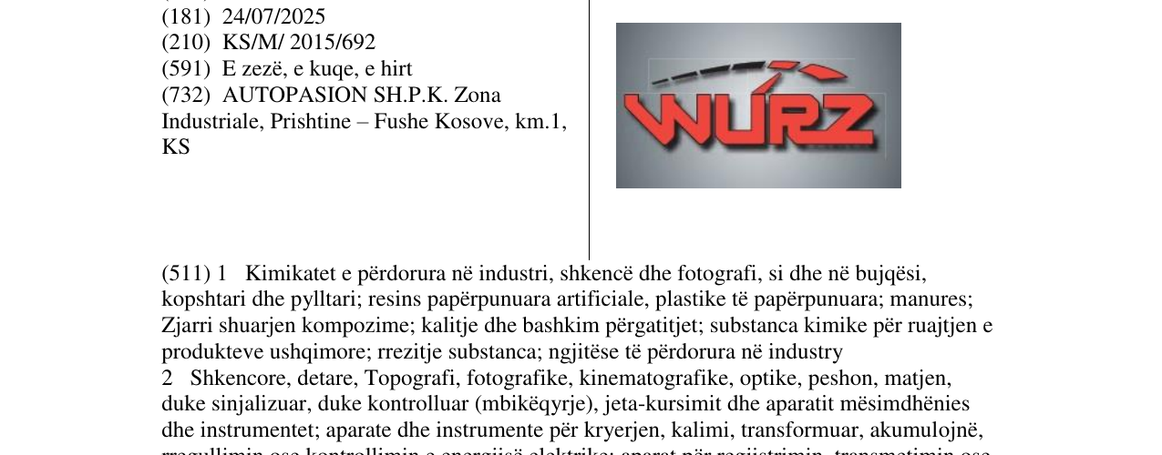 Zëri i markës Markë figurative në buletin