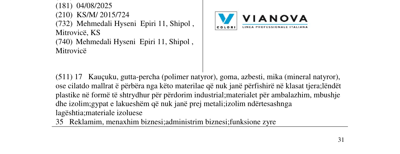 Zëri i markës Markë figurative në buletin