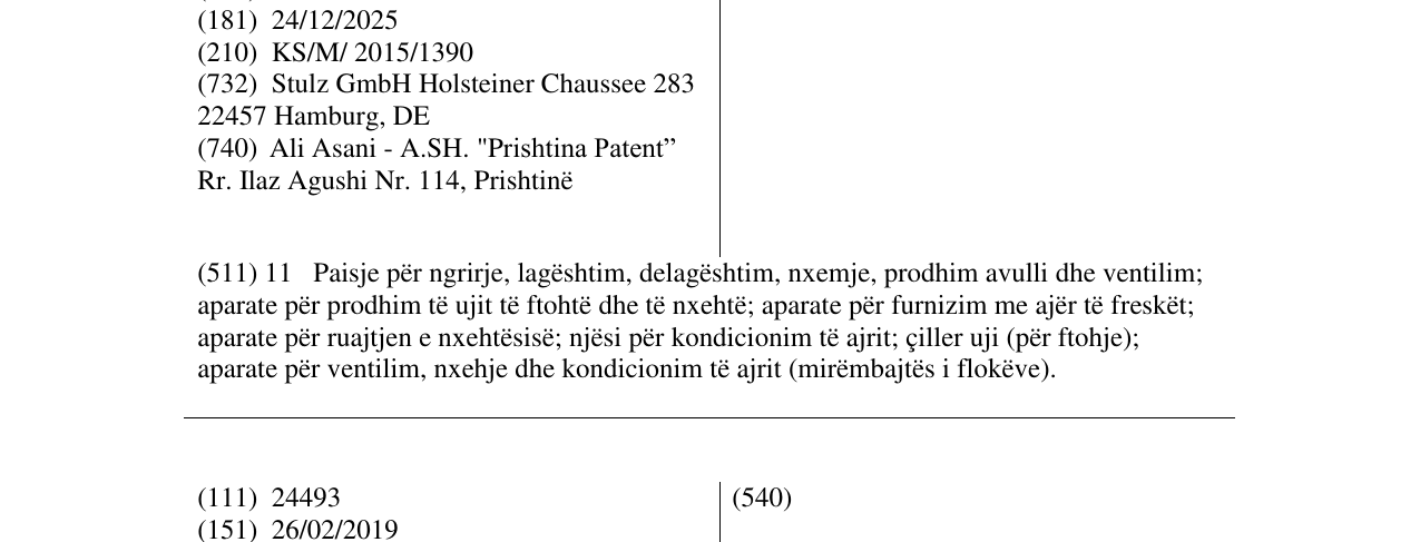 Zëri i markës STULZ në buletin