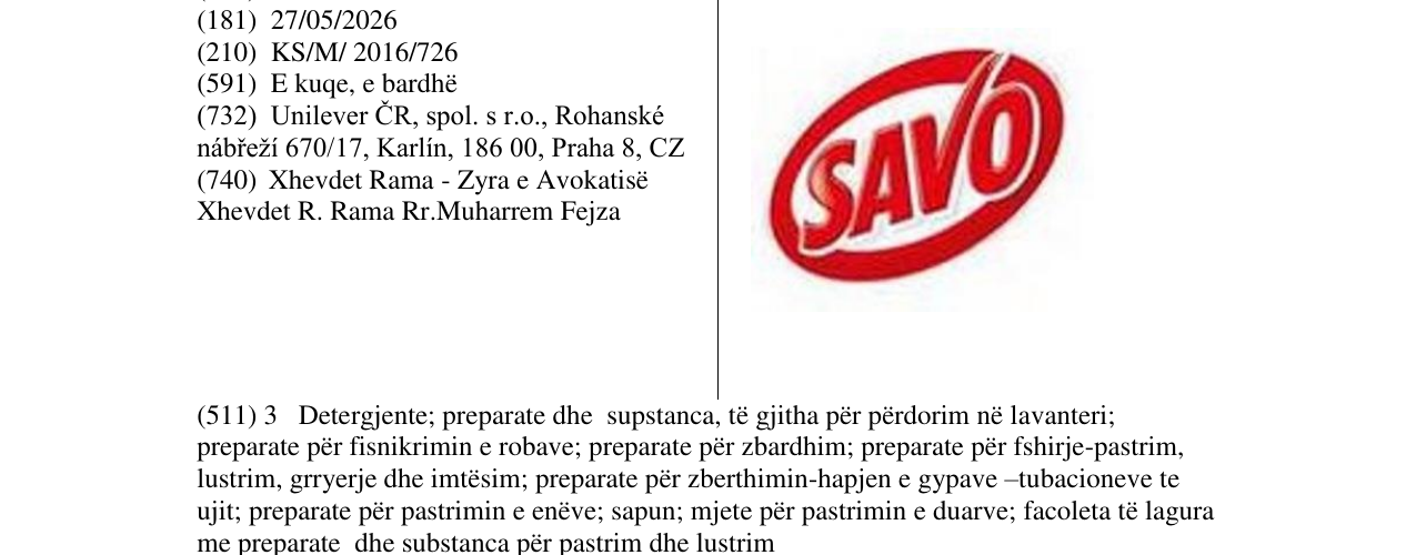 Zëri i markës SAVO në buletin