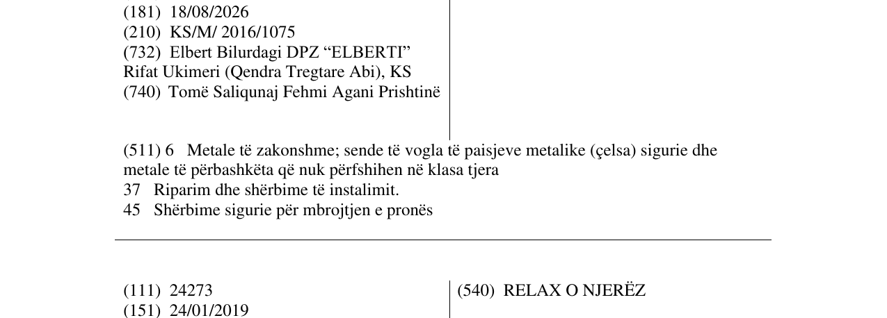 Zëri i markës KESO në buletin