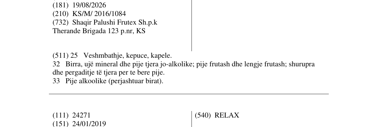 Zëri i markës RELAX O NJERËZ në buletin
