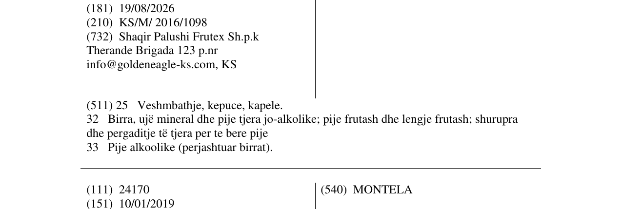 Zëri i markës RELAX NGA ZEMRA E FRUTAVE në buletin
