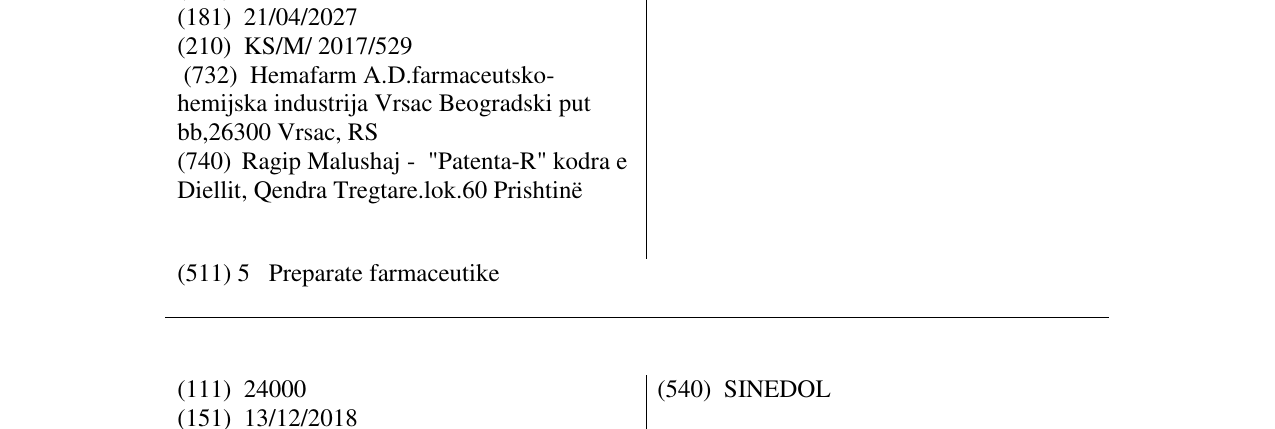 Zëri i markës PEPTIX në buletin