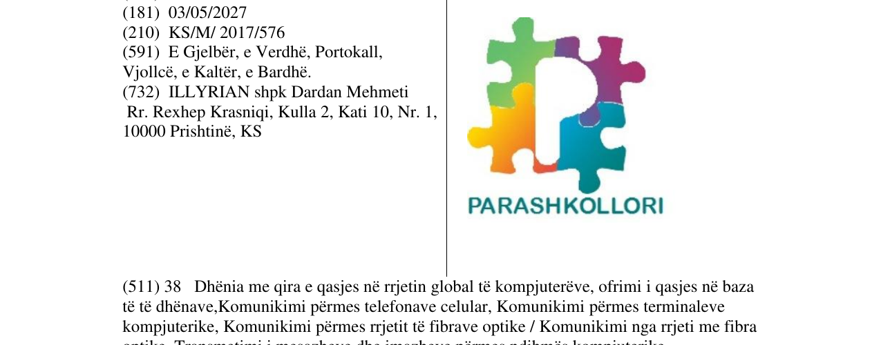 Zëri i markës PARASHKOLLORI në buletin