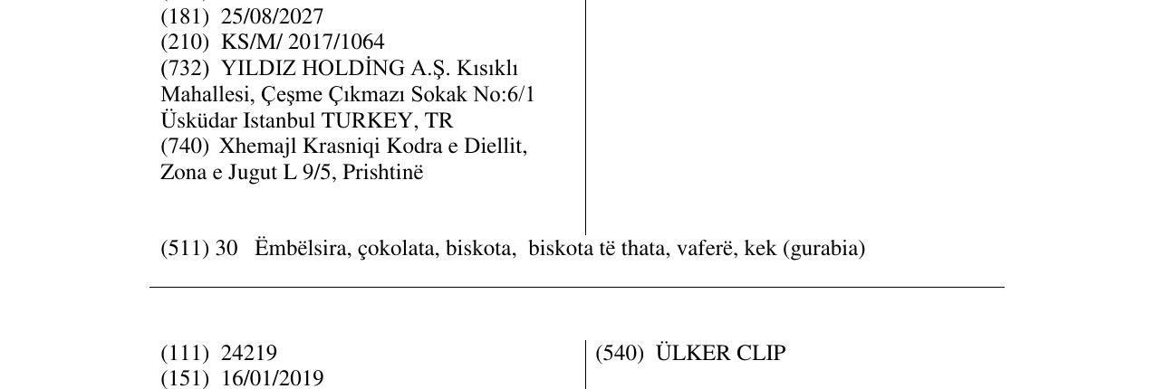 Zëri i markës HALLEY në buletin