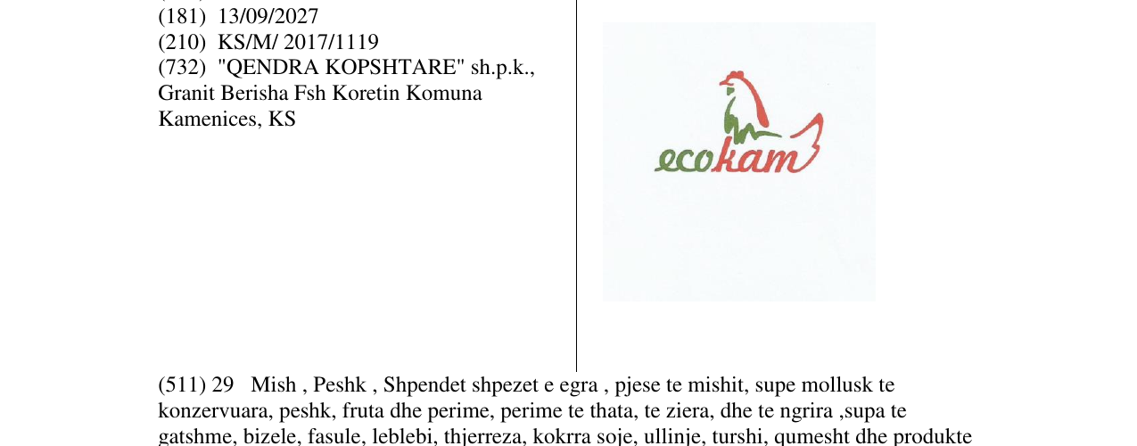 Zëri i markës Markë figurative në buletin