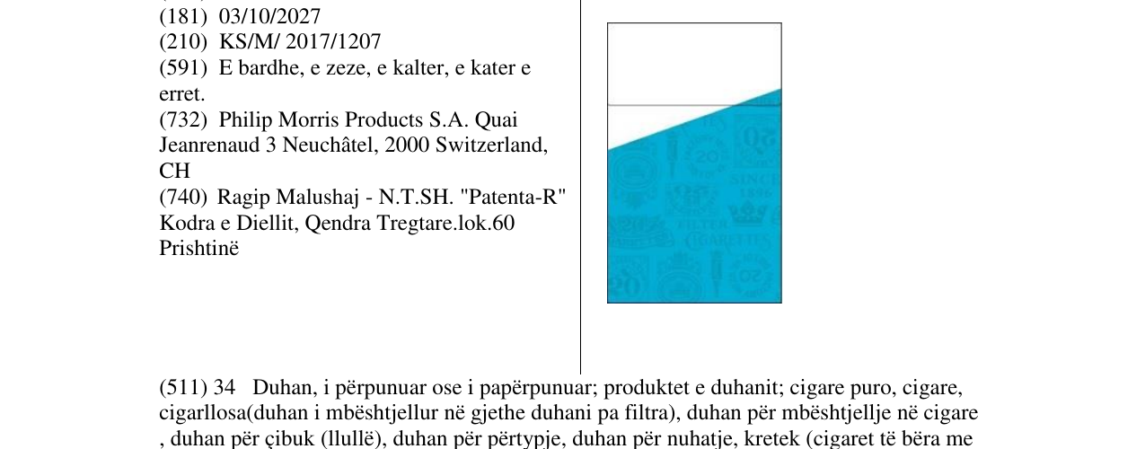 Zëri i markës Markë figurative në buletin