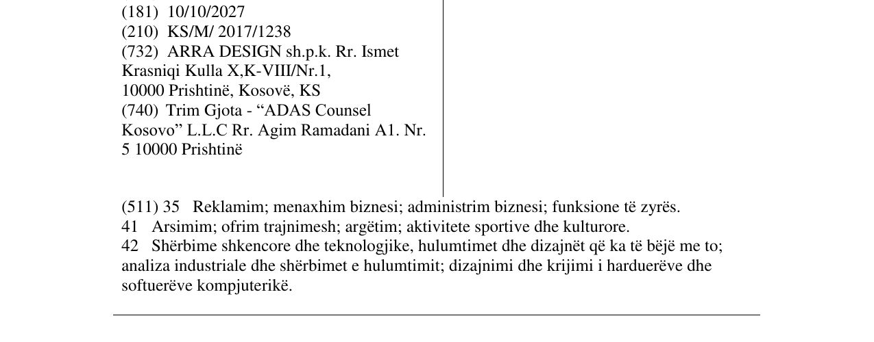 Zëri i markës arra në buletin