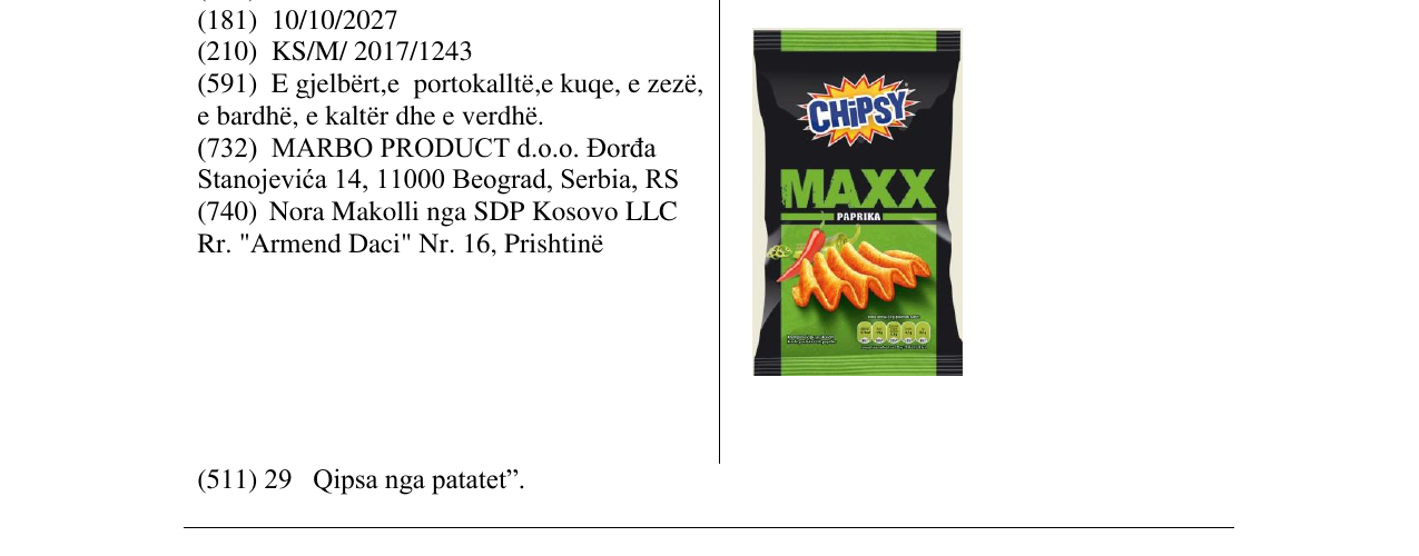 Zëri i markës Markë figurative në buletin
