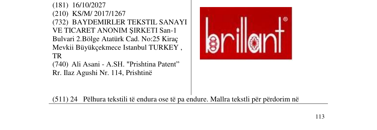 Zëri i markës brilant në buletin