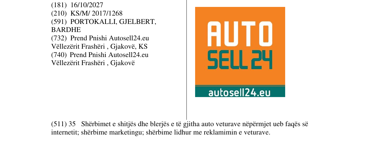 Zëri i markës Markë figurative në buletin