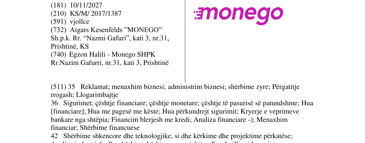 Zëri i markës Markë figurative në buletin