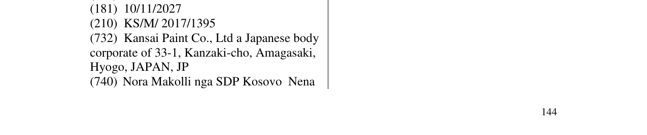 Zëri i markës KANSAI PAINT në buletin