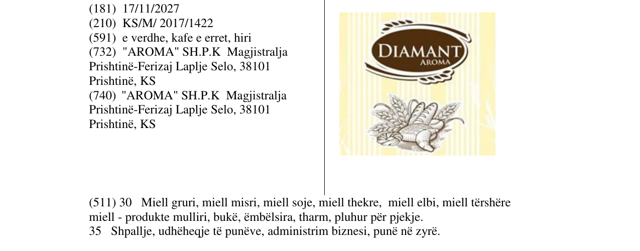 Zëri i markës Markë figurative në buletin