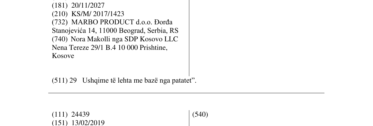 Zëri i markës CHiPSY në buletin
