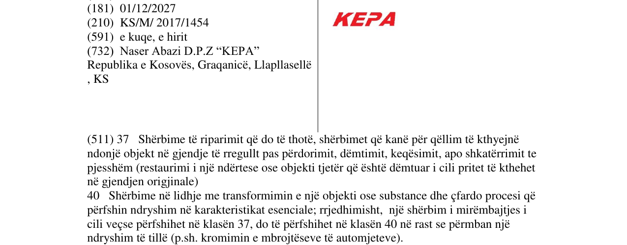 Zëri i markës Markë figurative në buletin
