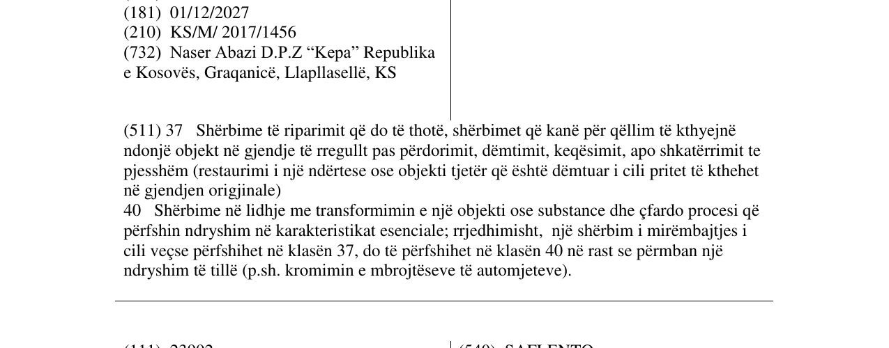 Zëri i markës KEPA Auto Service në buletin