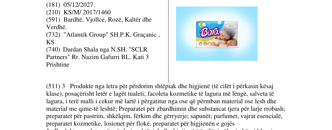 Zëri i markës Bora në buletin
