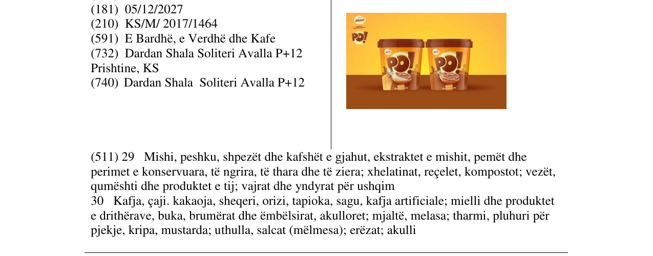 Zëri i markës PO! PO! në buletin