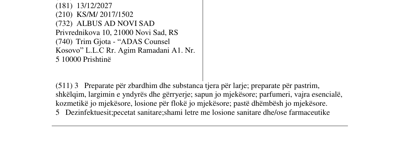 Zëri i markës BOHOR në buletin