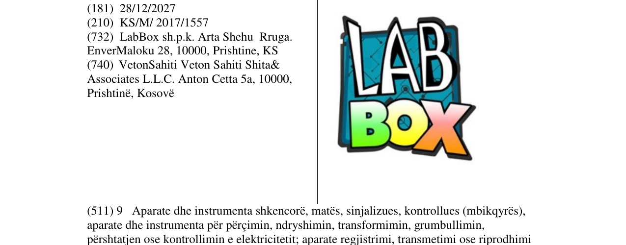 Zëri i markës LAB BOX në buletin