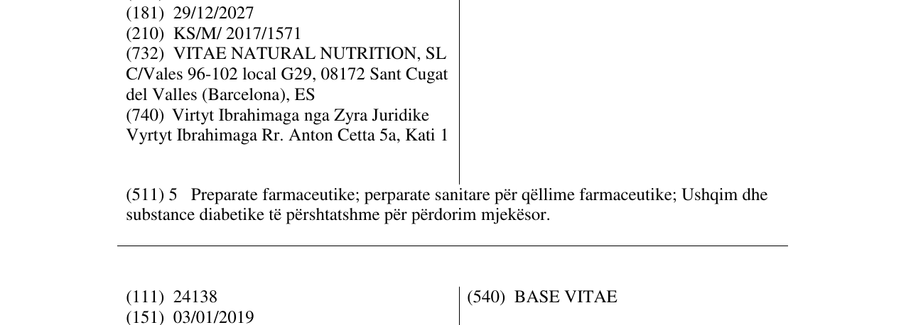 Zëri i markës FLEXIVITA PRO në buletin