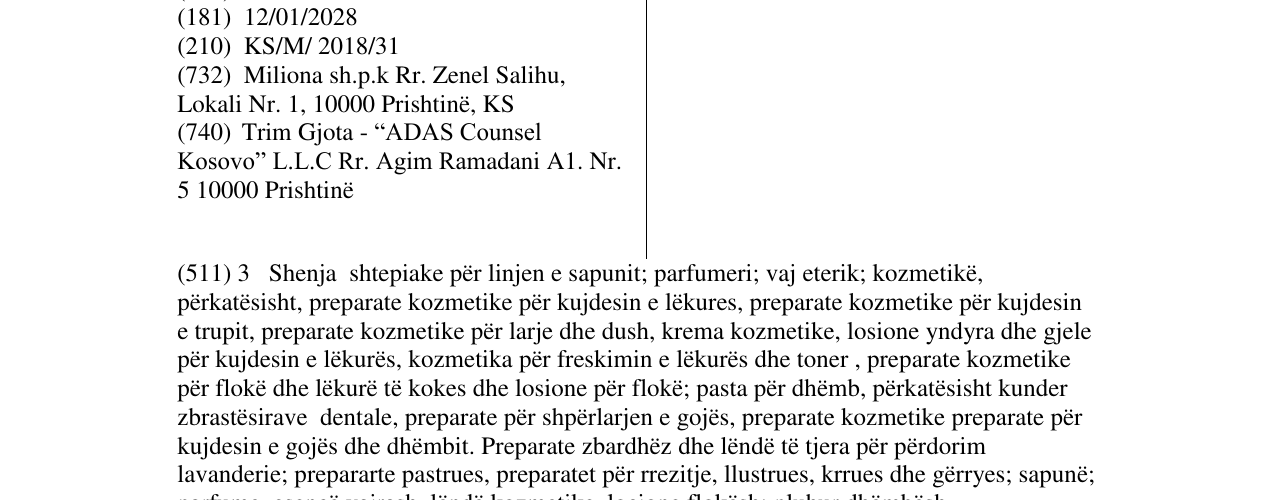 Zëri i markës KEIT në buletin