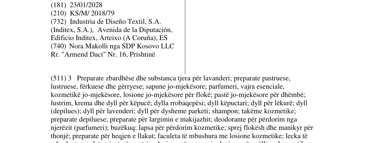 Zëri i markës PULL & BEAR SHOT në buletin