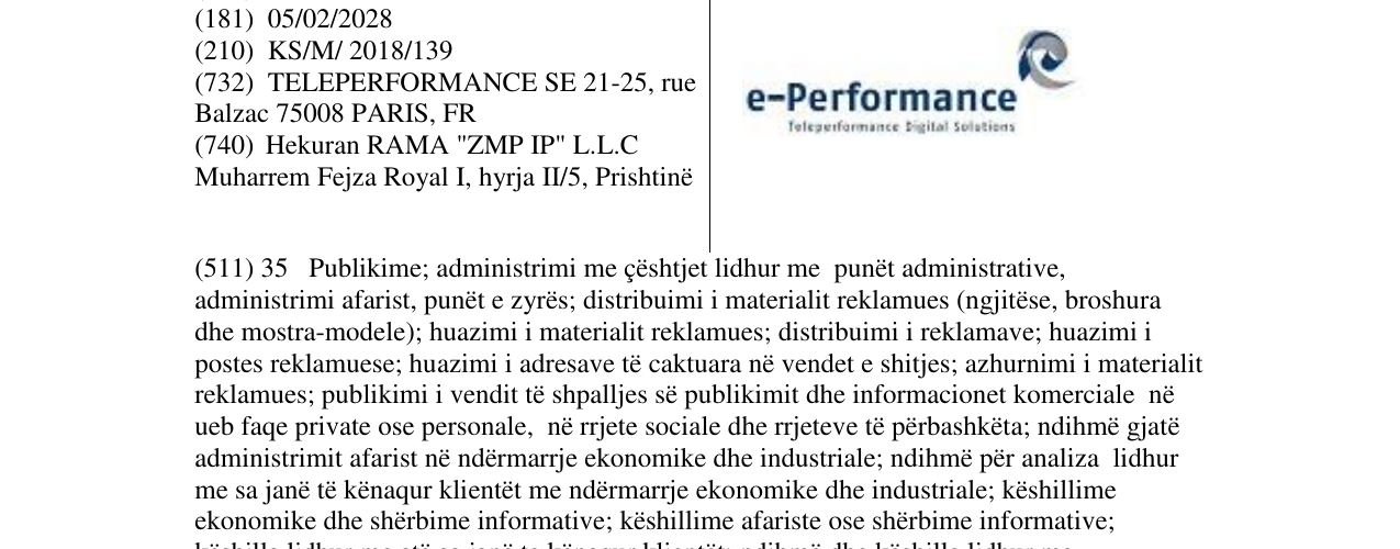 Zëri i markës e-Performance në buletin