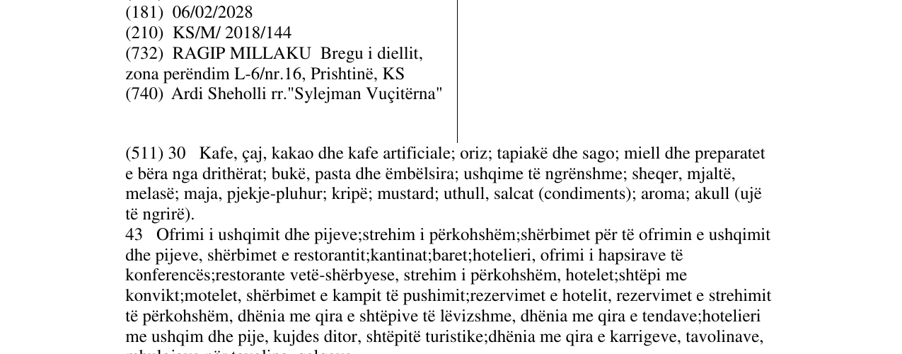 Zëri i markës Bite në buletin