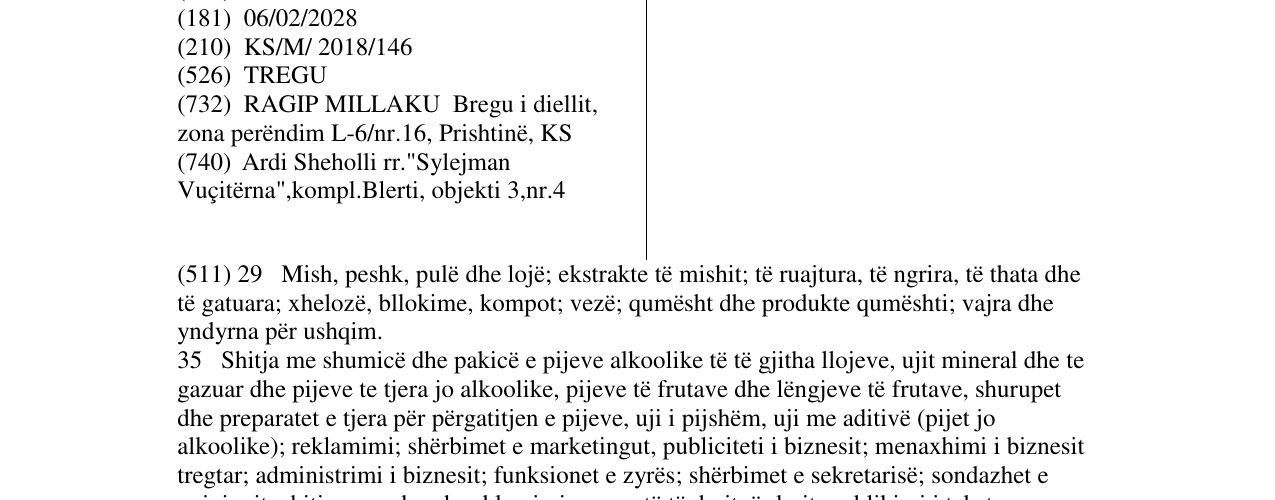 Zëri i markës TREGU në buletin