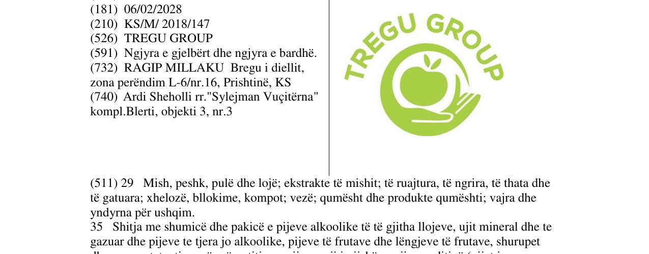 Zëri i markës TREGU GROUP në buletin