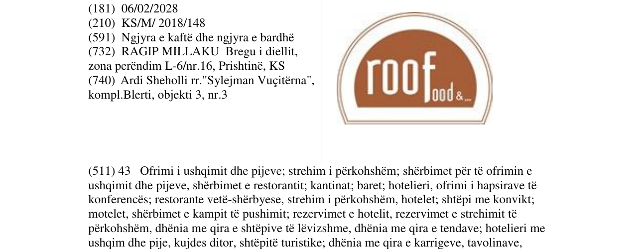 Zëri i markës roofood në buletin
