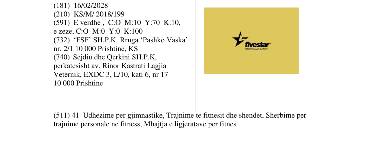 Zëri i markës fivestar në buletin