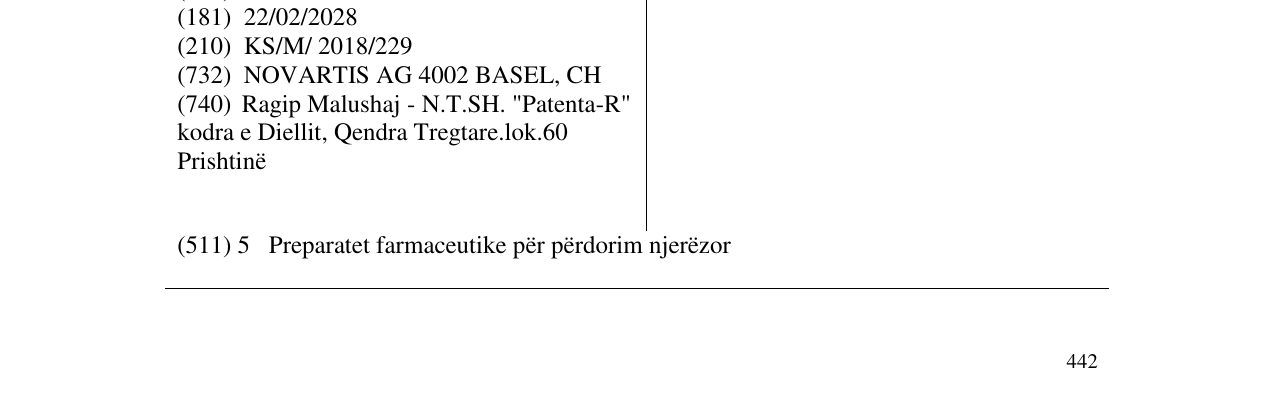 Zëri i markës BROMERGON në buletin