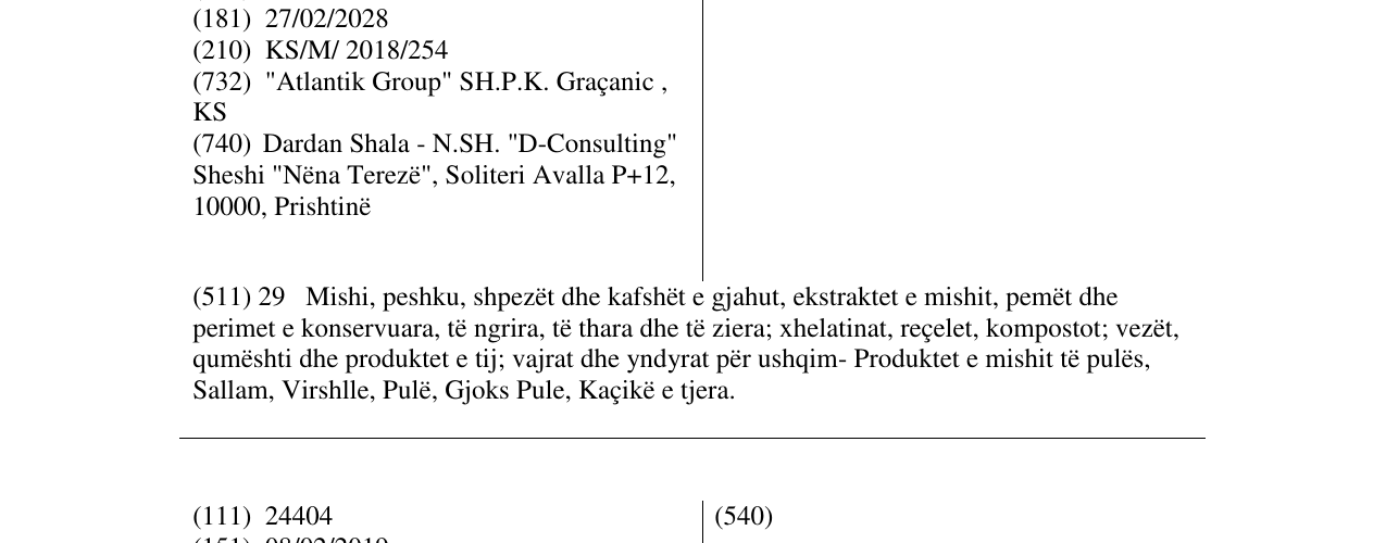 Zëri i markës Chicoo në buletin