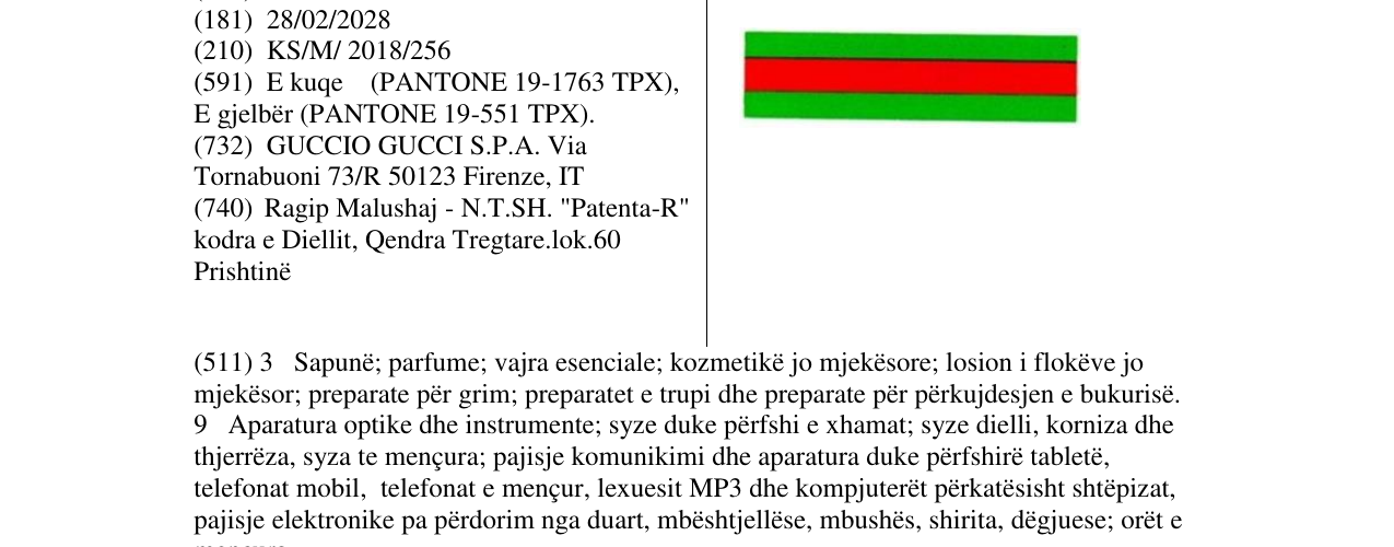 Zëri i markës Markë figurative në buletin