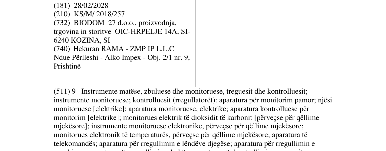 Zëri i markës BIODOM në buletin