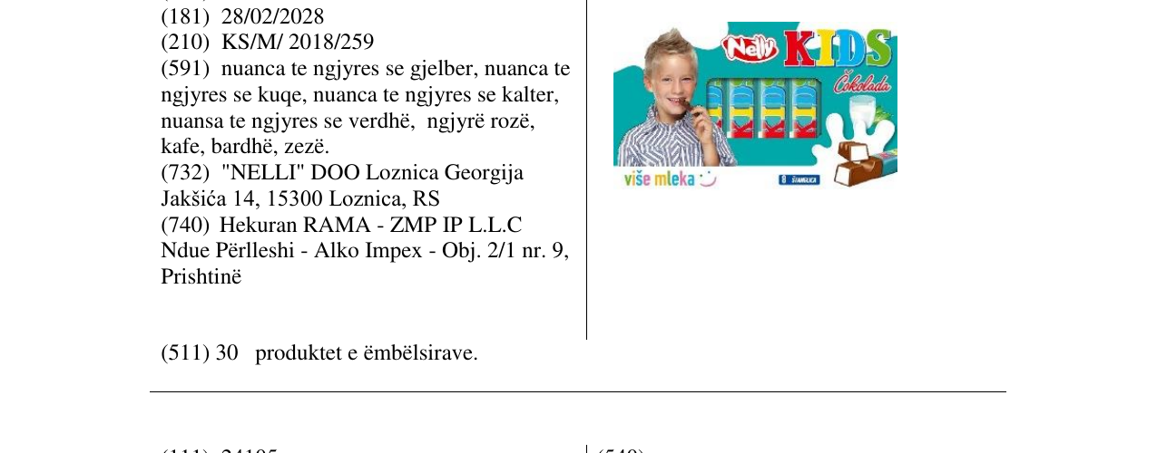 Zëri i markës Nelly KIDS në buletin