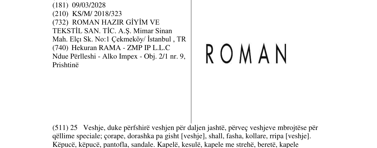 Zëri i markës ROMAN në buletin