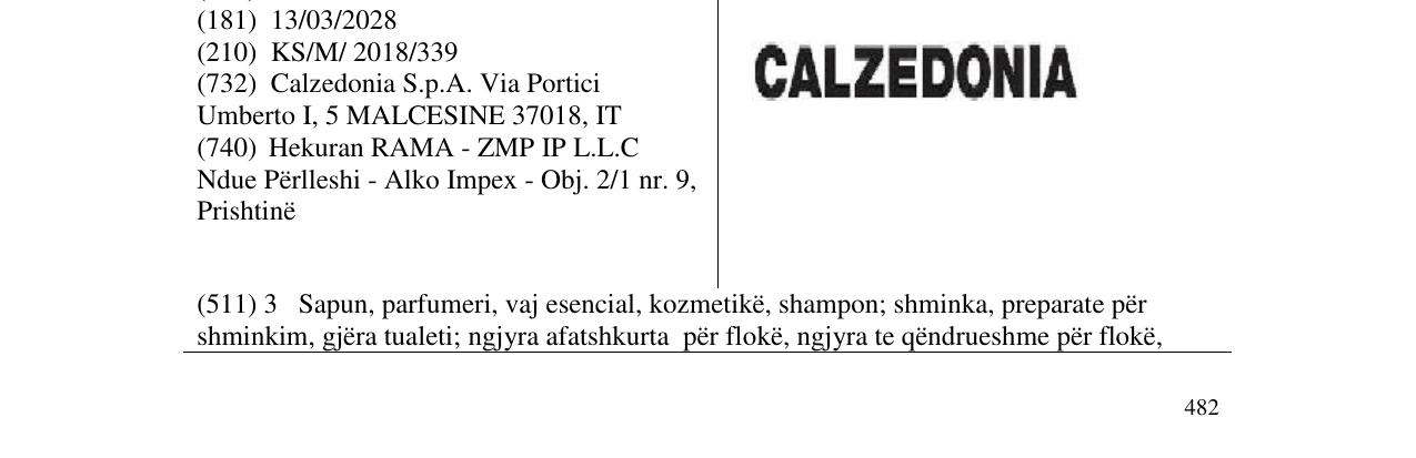 Zëri i markës CALZEDONIA në buletin