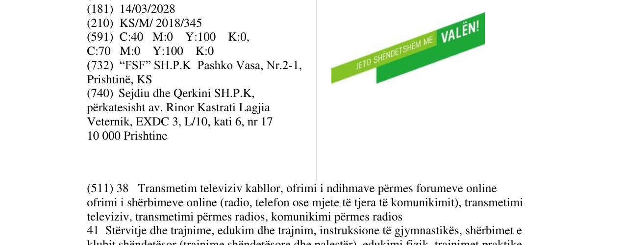 Zëri i markës Jeto shëndetshëm me Valën në buletin