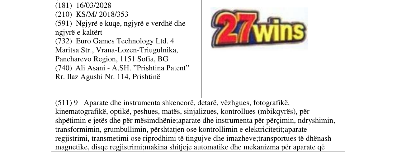 Zëri i markës 27wins në buletin