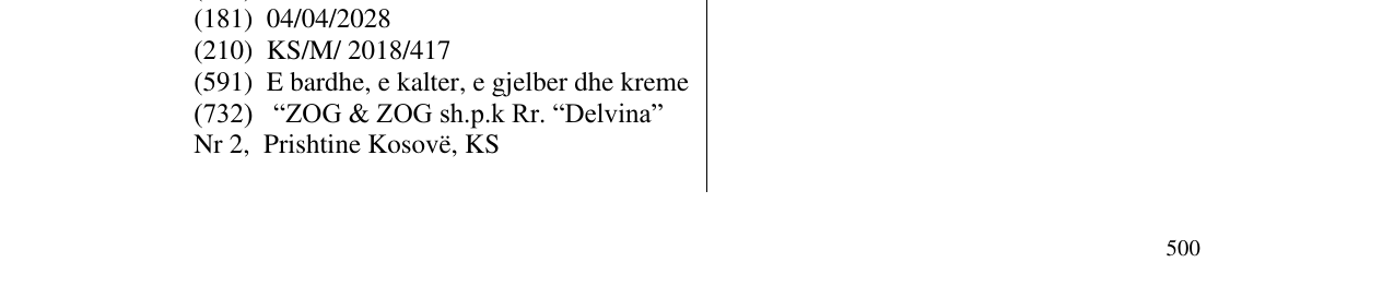 Zëri i markës Ors në buletin
