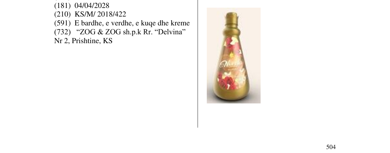 Zëri i markës Novela në buletin